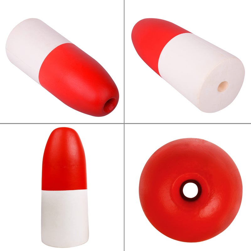 SILANON Crab Trap Floats Buoy, Crab Pot Buoy Shrimp Trap Float Kayak Stabilizer Fishing Marker Buoys 5x11 6x14 7x14 inch Red/White - Image 3